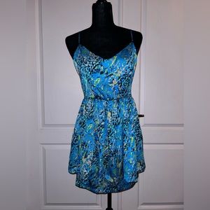 Metropark - 80’s Style Neon Snakeprint Silky Dress - Women’s Size Medium